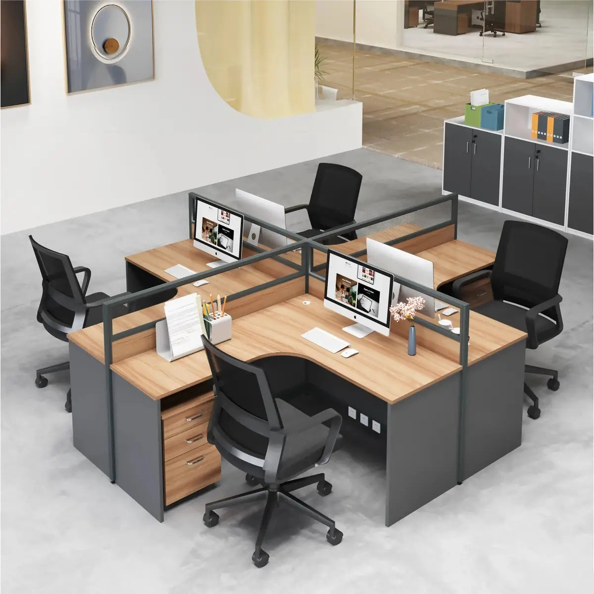 Renvik · L-Shaped Cubicle Workstation