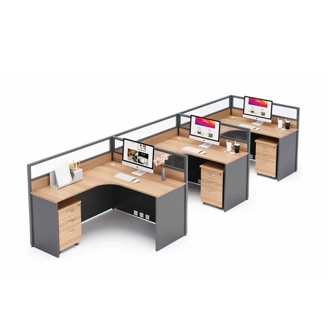 Renvik · L-Shaped Cubicle Workstation