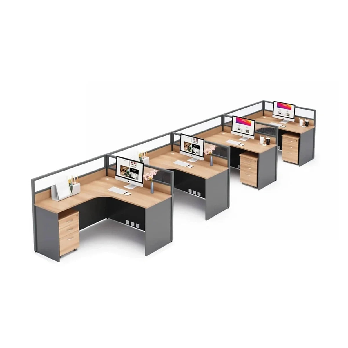 Renvik · L-Shaped Cubicle Workstation