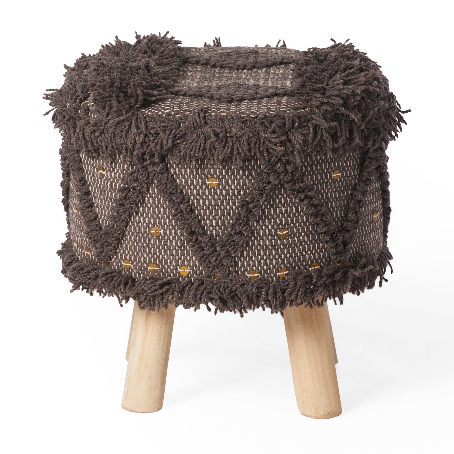 Roja Handcrafted Wool & Cotton Stool