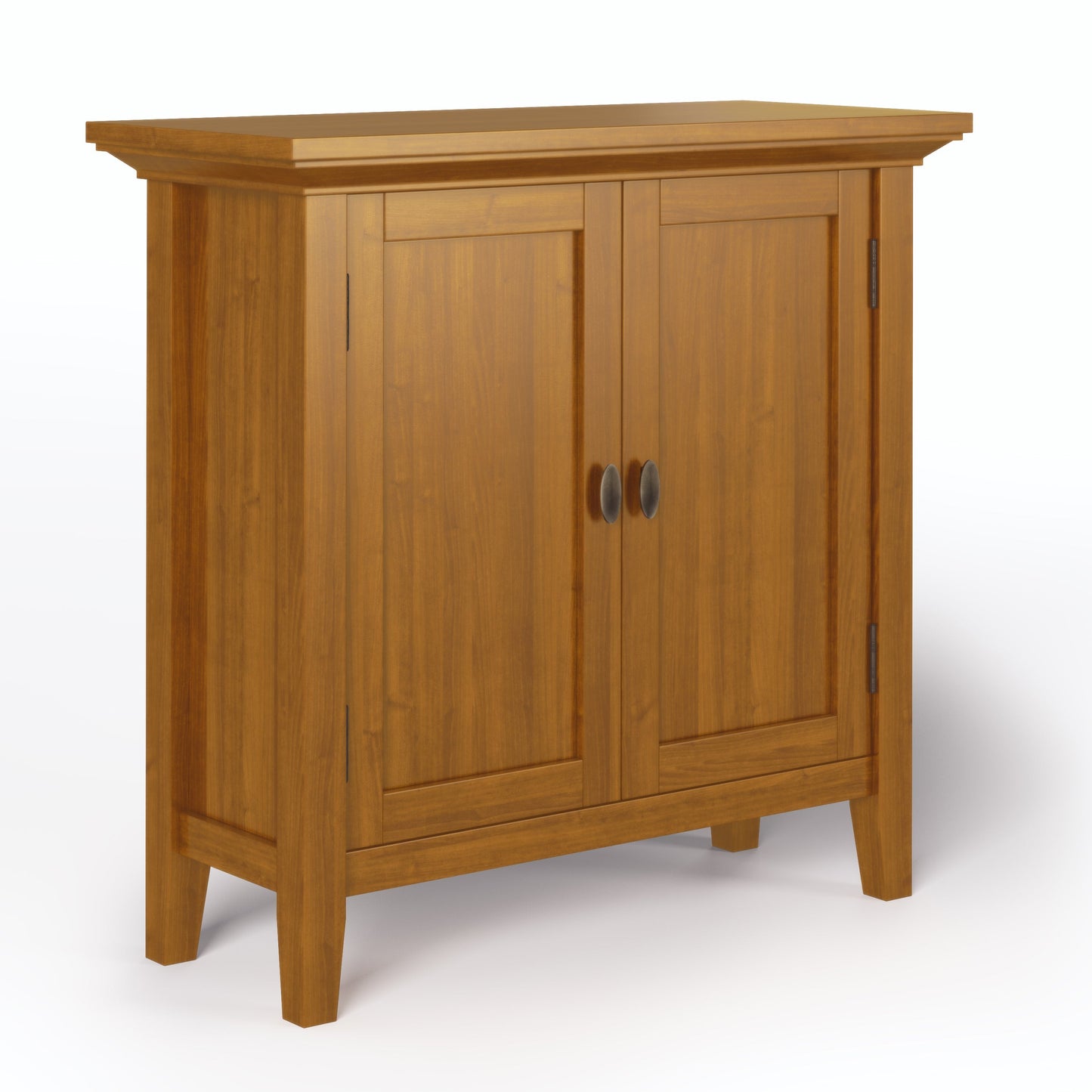 Redmond 32-Inch Wide Solid Wood Low Storage Cabinet in Light Golden