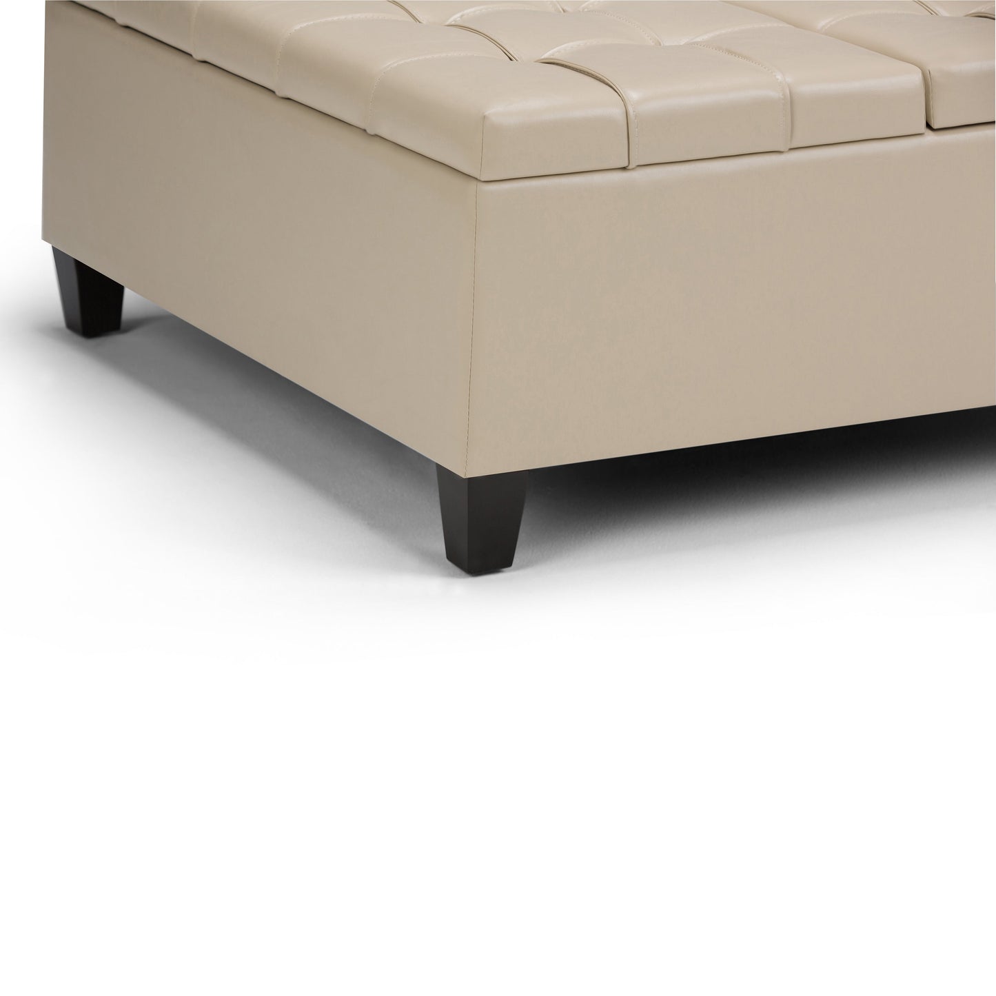 Harrison 36 Inch Wide Coffee Table Storage Ottoman in Satin