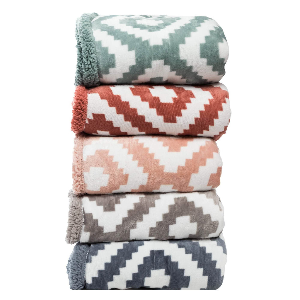 Couverture polaire réversible super douce Kensie Sherpa