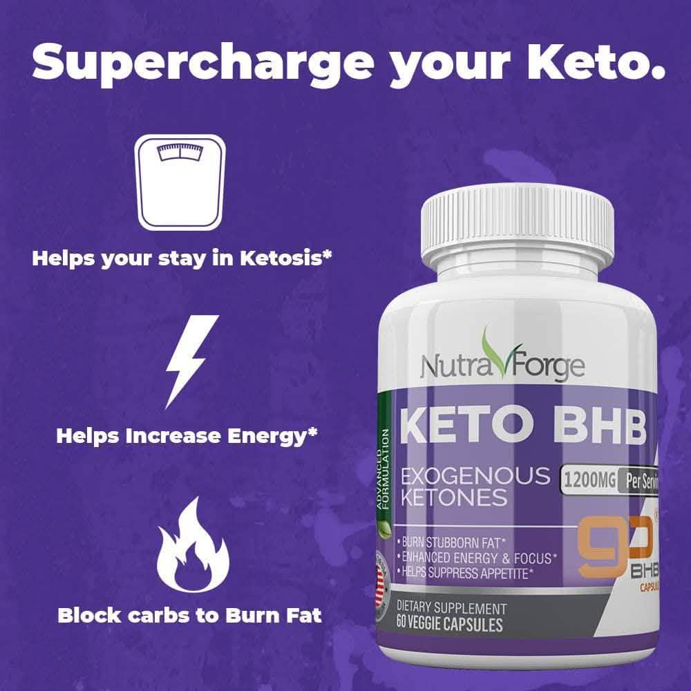 Gélules cétogènes Keto BHB 1200mg pour femmes et hommes
