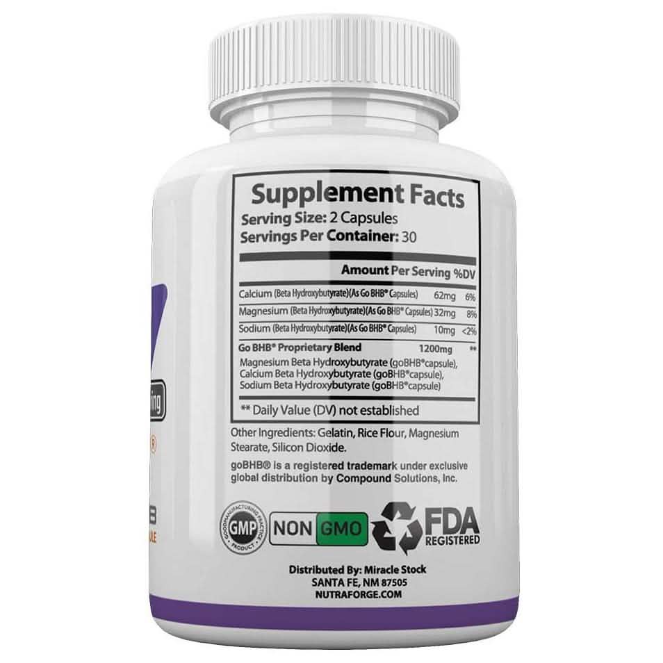 Gélules cétogènes Keto BHB 1200mg pour femmes et hommes