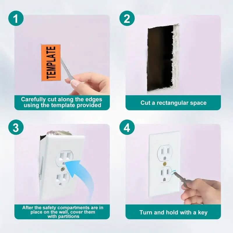 Key Lock Plastic Diversion Wall Outlet Safe