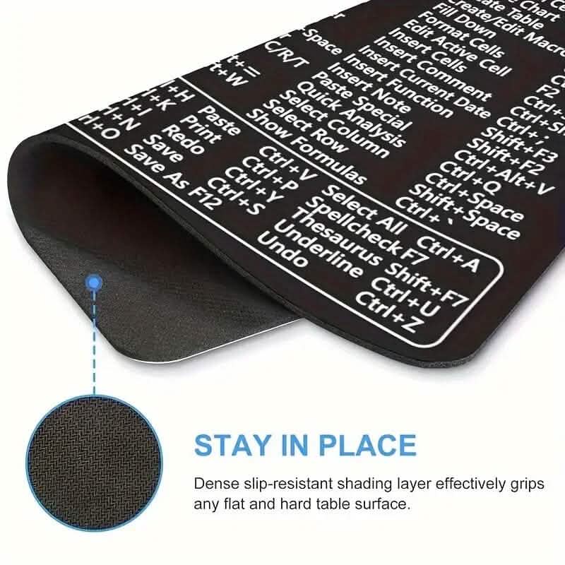 Keyboard Shortcuts Mouse Pad for Microsoft Word and Excel (PC Windows)