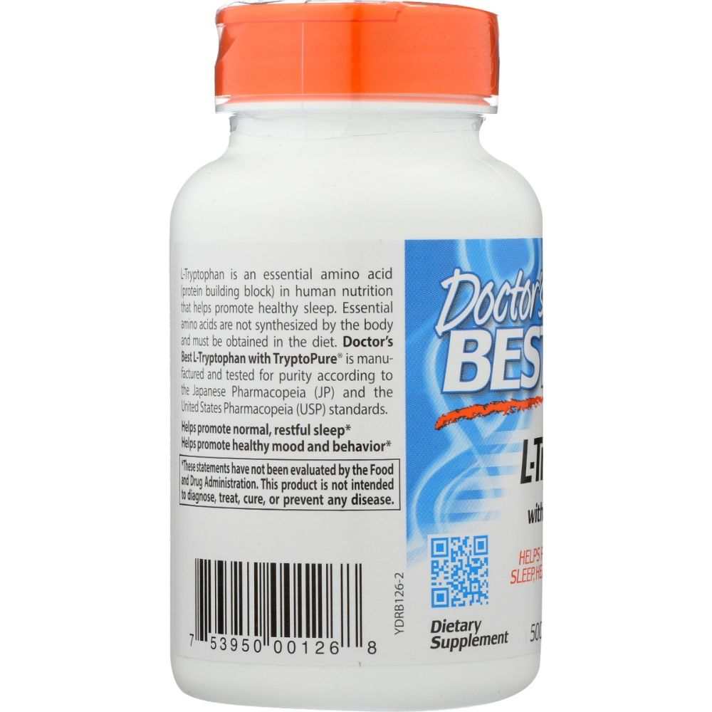 DOCTOR'S BEST: L Tryptophan With Tryptopure 500Mg, 90 vc