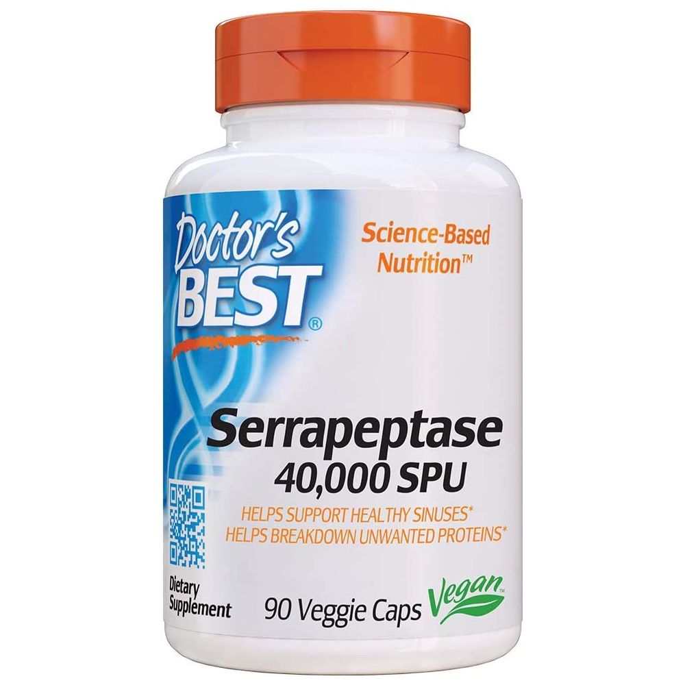 DOCTOR'S BEST: Serrapeptase 40000Spu, 90 vc