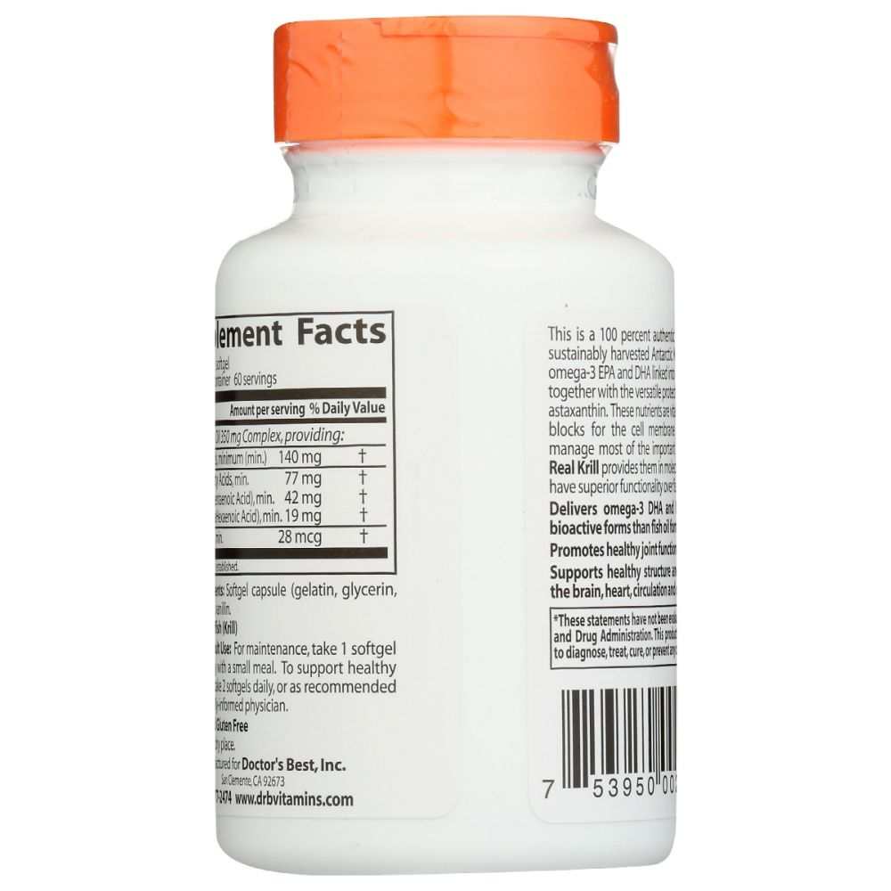 DOCTOR'S BEST: Real Krill 350Mg, 60 sg