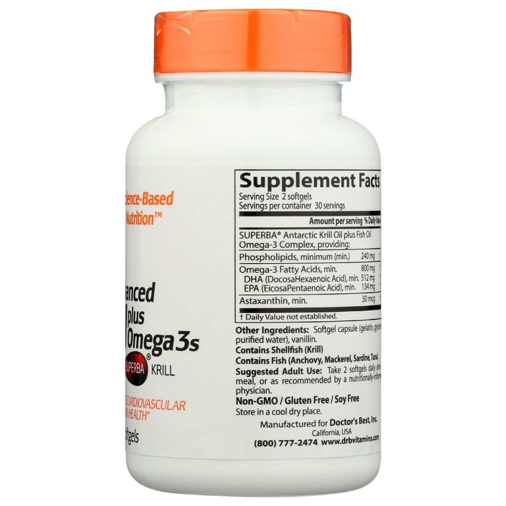 DOCTOR'S BEST: Krill Plus Omega3s - Antarctic Krill Oil with DHA & EPA