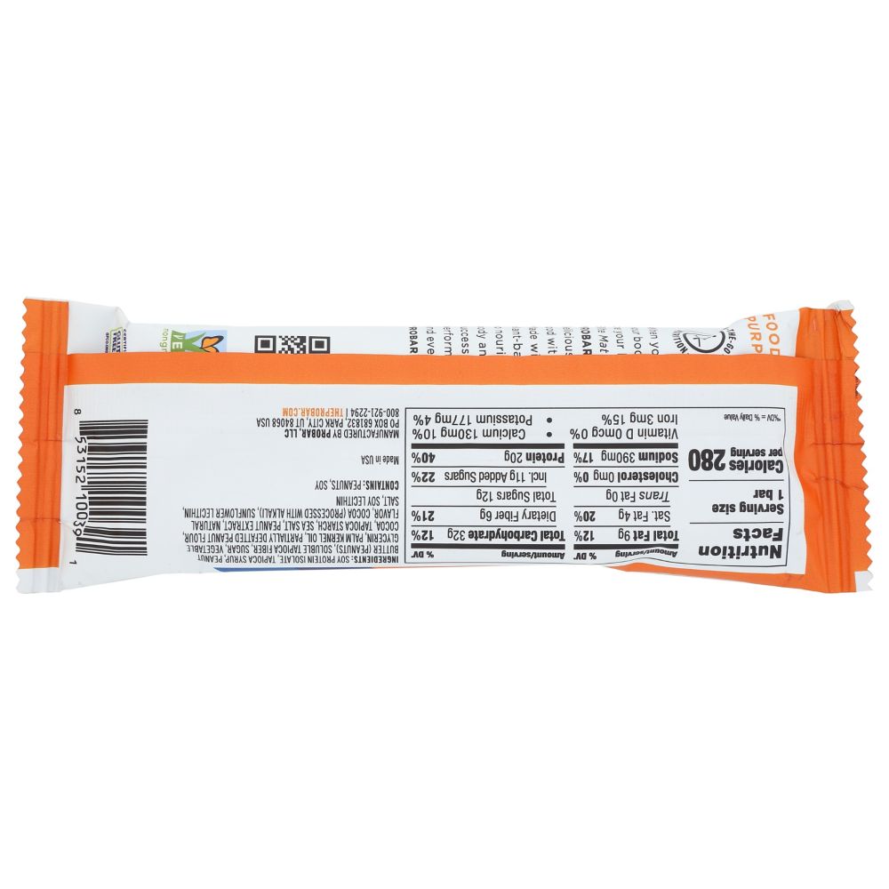 PROBAR: Peanut Butter Chocolate Protein Bar, 2.46 oz