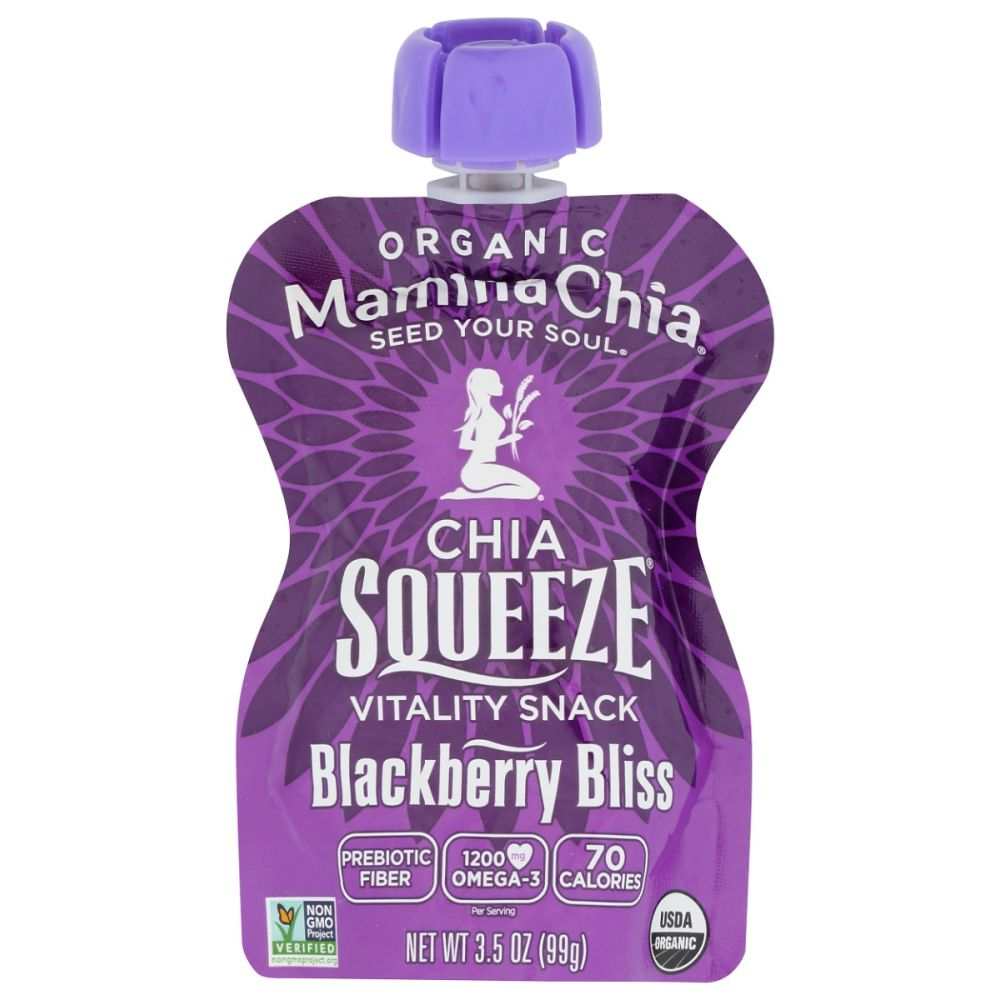 MAMMACHIA: Blackberry Bliss Organic Chia Squeeze -Nutritious Snack 3.5oz