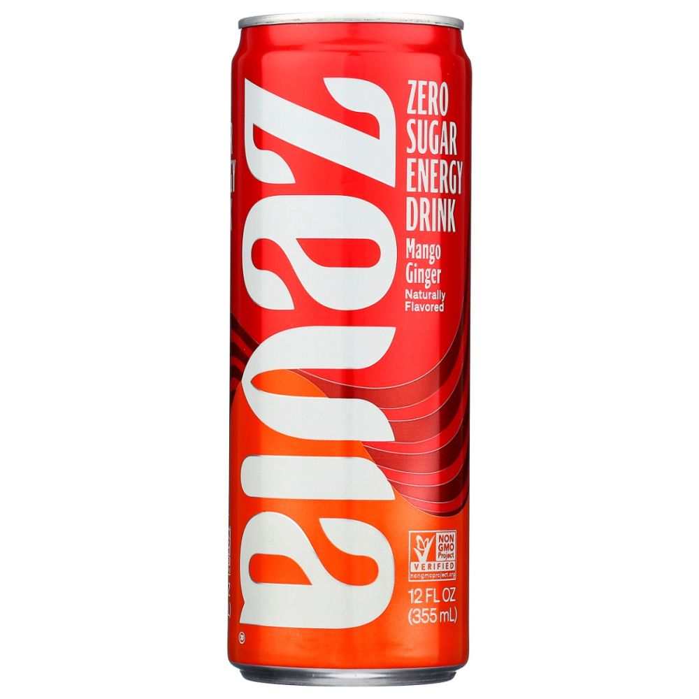 Zevia Mango Ginger - Zero Calorie Energy Drink for All-Day PowerZevia Mango Ginger - Zero Calorie Energy Drink for All-Day Power