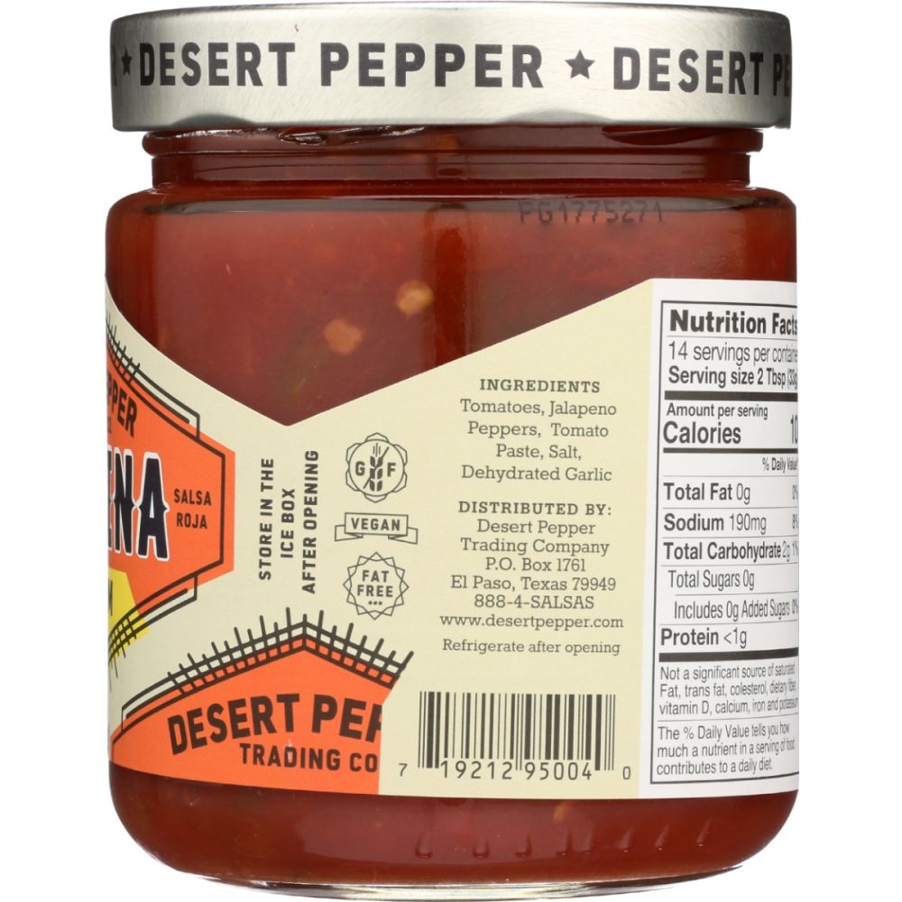 DESERT PEPPER: Salsa Cantina Medium Red, 16 oz