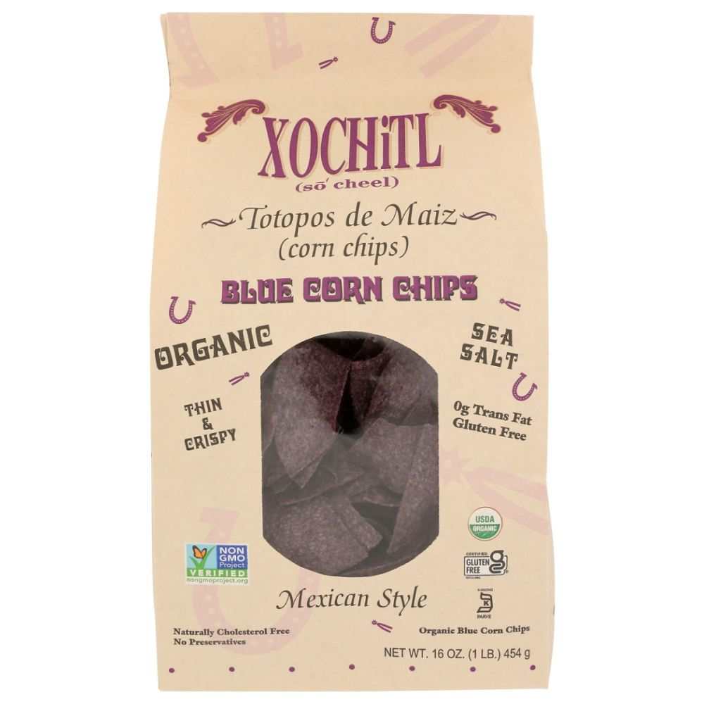 XOCHITL: Corn Chips Organic Blue Corn, 16 oz