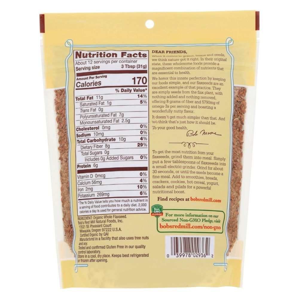BOB'S RED MILL: Organic Brown Flaxseed, 13 oz