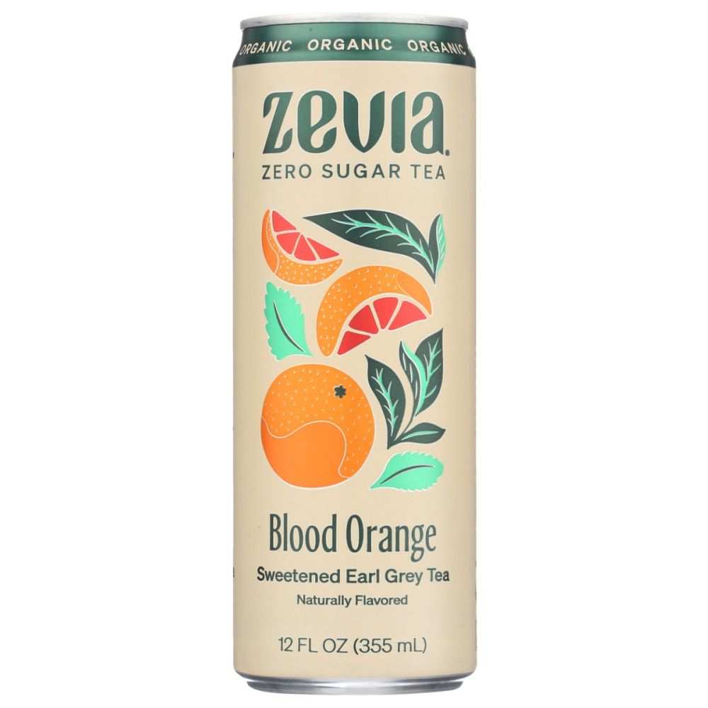 Zevia Organic Earl Grey Tea - Blood Orange, 12fl oz| Fresh Organic Tea