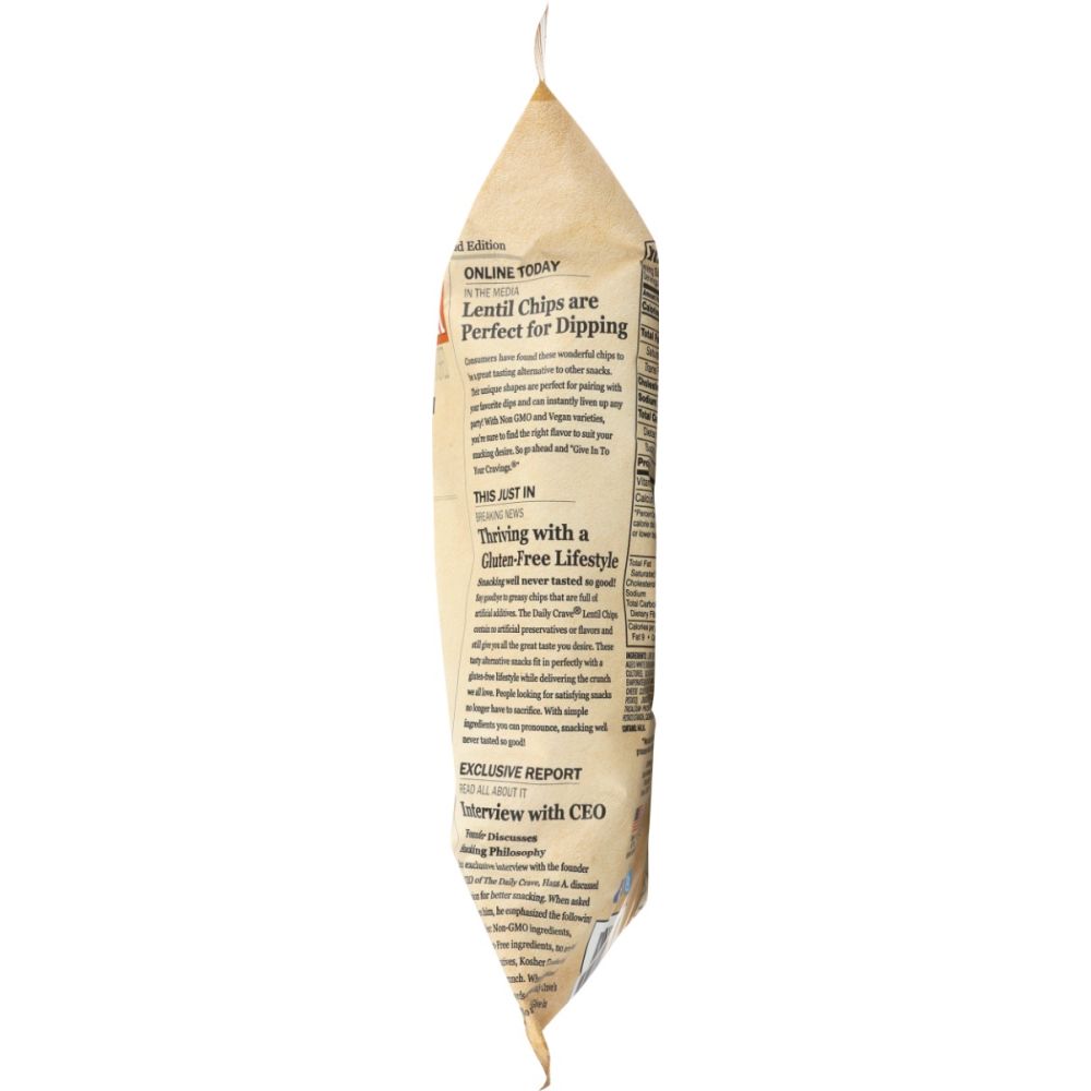 THE DAILY CRAVE: Aged White Cheddar Lentil Chips, 4.25 oz