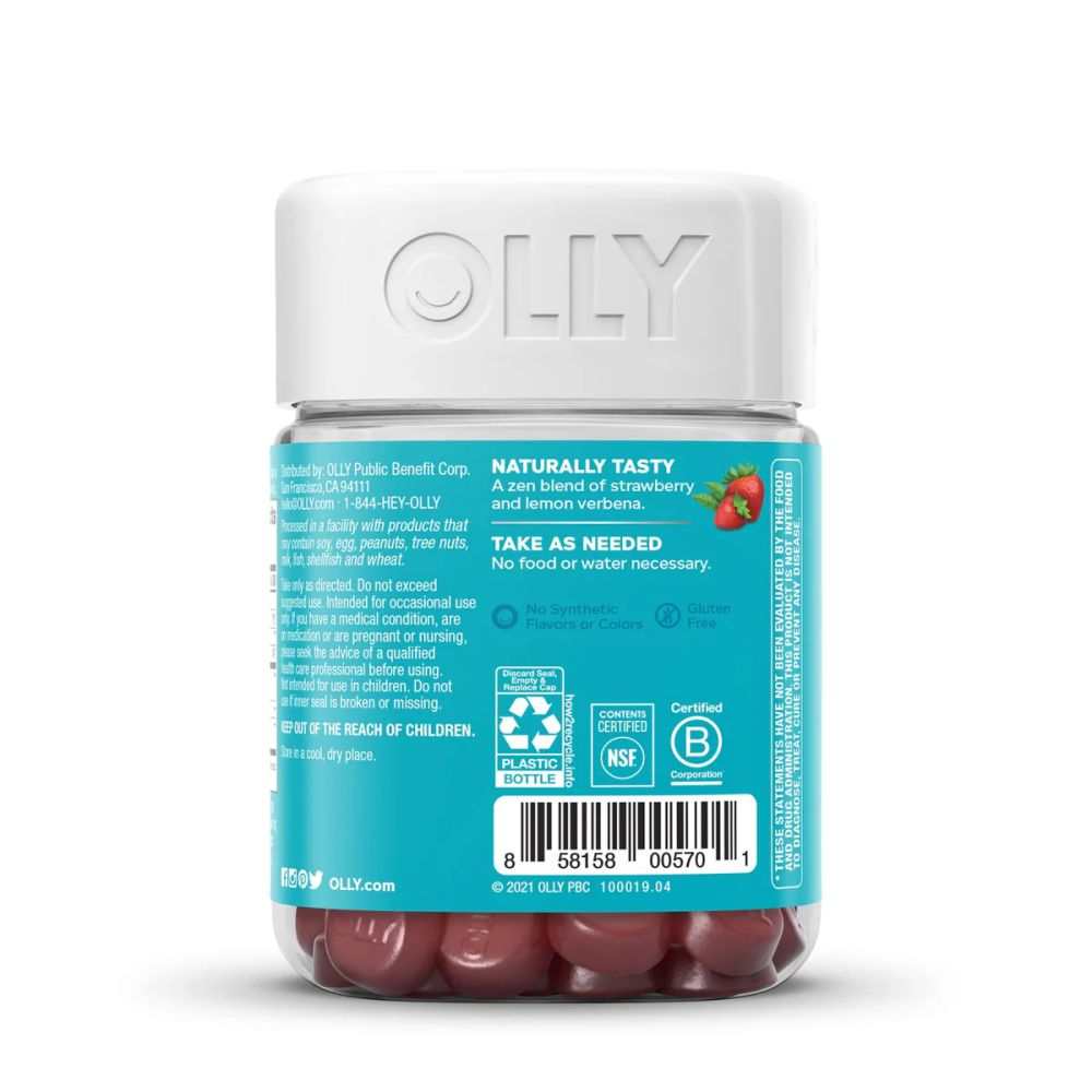 OLLY Supplement Goodbye Stress - Fast-Acting | Stress - Relief Gummies