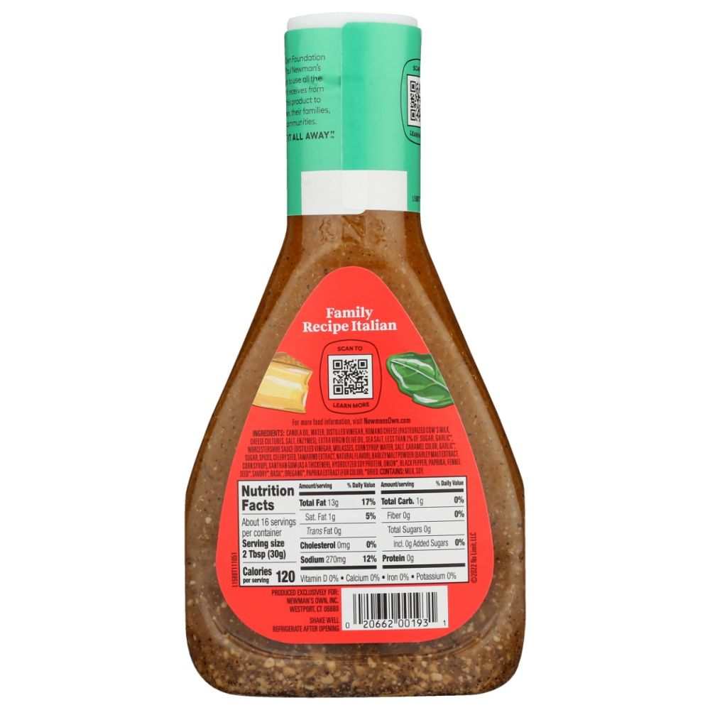 NEWMANS OWN: Family Recipe Italian Dressing, 16 oz