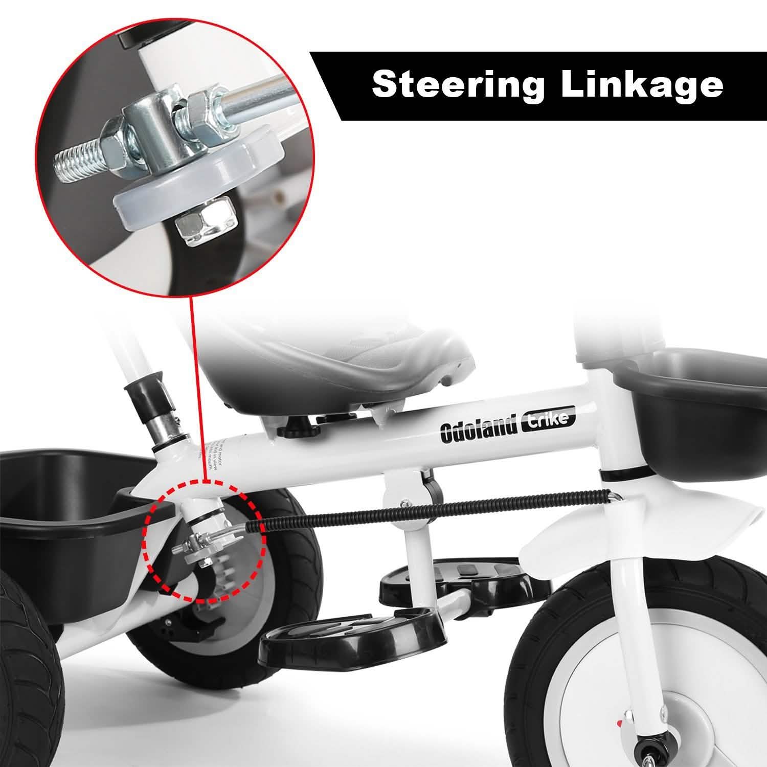 Kid Tricycle Stroller With Retractable Push Handle