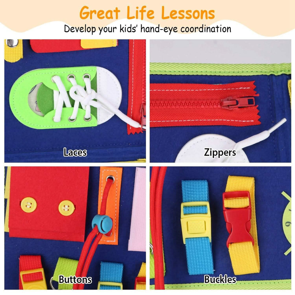 Kids Busy Board Sensory Activity Board Preschool Learning Toys