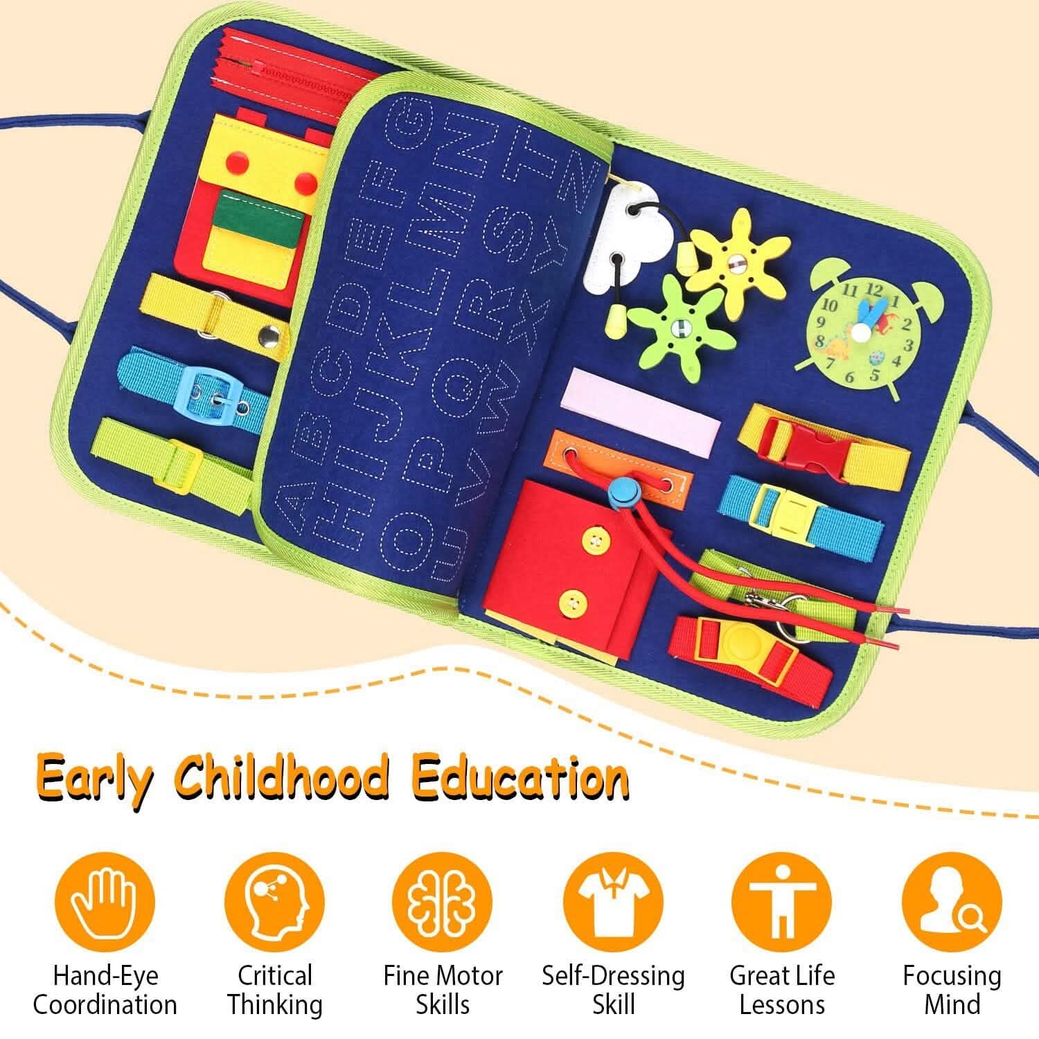 Kids Busy Board Sensory Activity Board Preschool Learning Toys