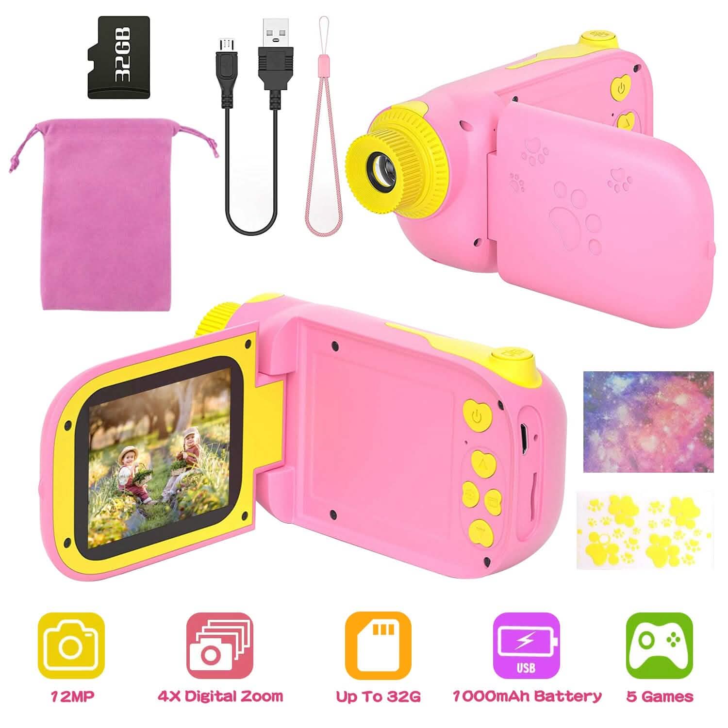 Appareil photo numérique pour enfants Caméra vidéo pour enfants