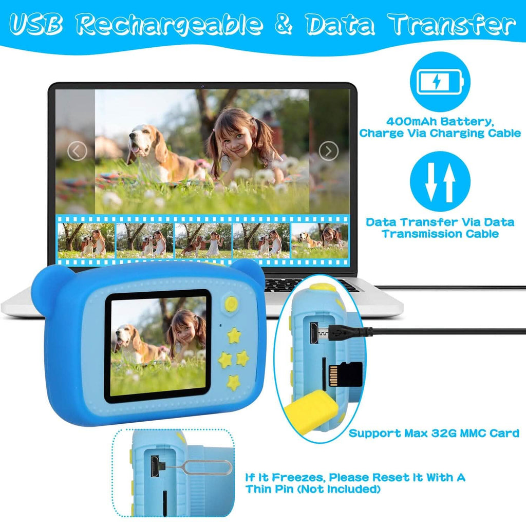 Kids Digital Camera with 2" Screen 4x Digital Zoom