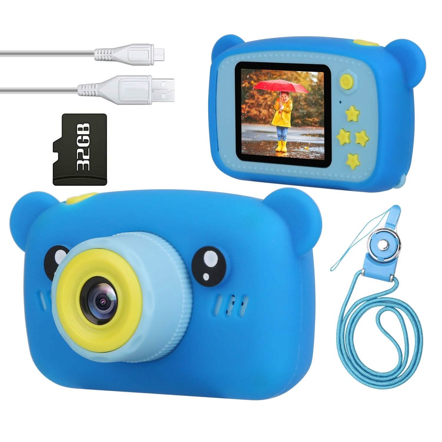 Kids Digital Camera with 2" Screen 4x Digital Zoom