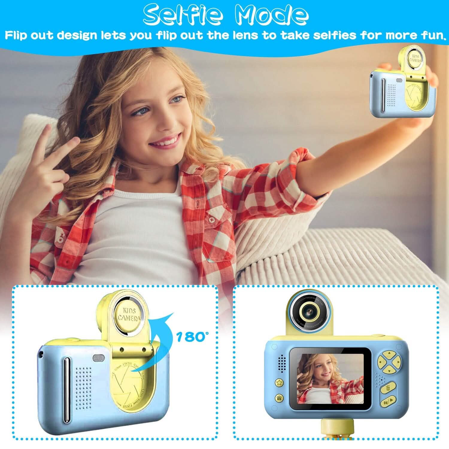 Kids Digital Camera with Flip Lens