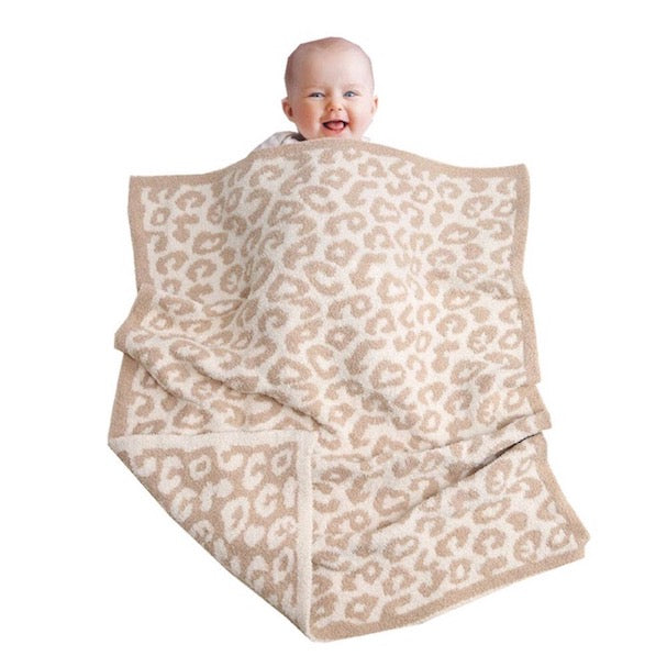 Kids Leopard Pattern Animal Print Soft Cozy Blanket