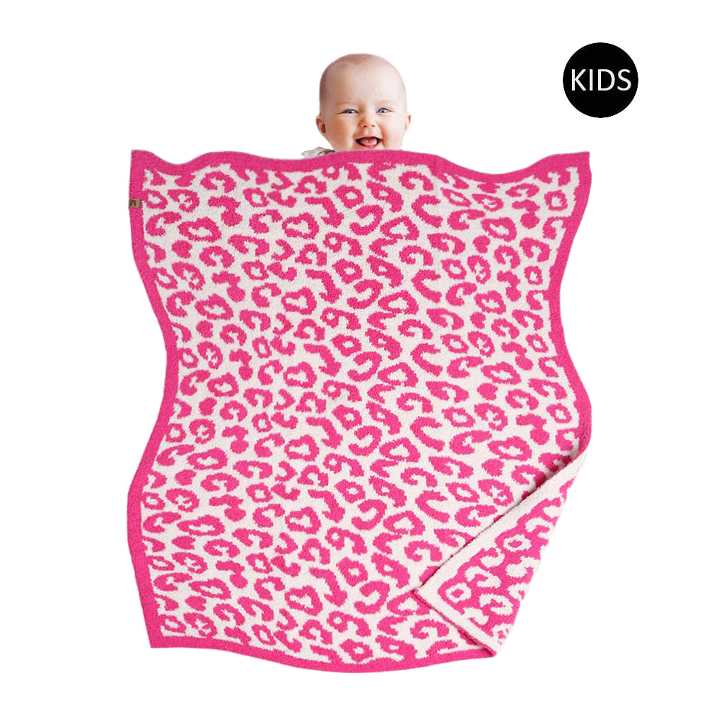 Kids Leopard Pattern Animal Print Soft Cozy Blanket