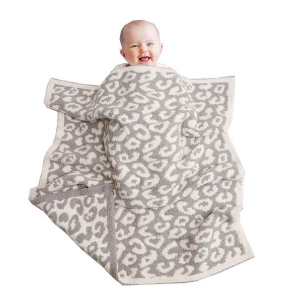 Kids Leopard Pattern Animal Print Soft Cozy Blanket