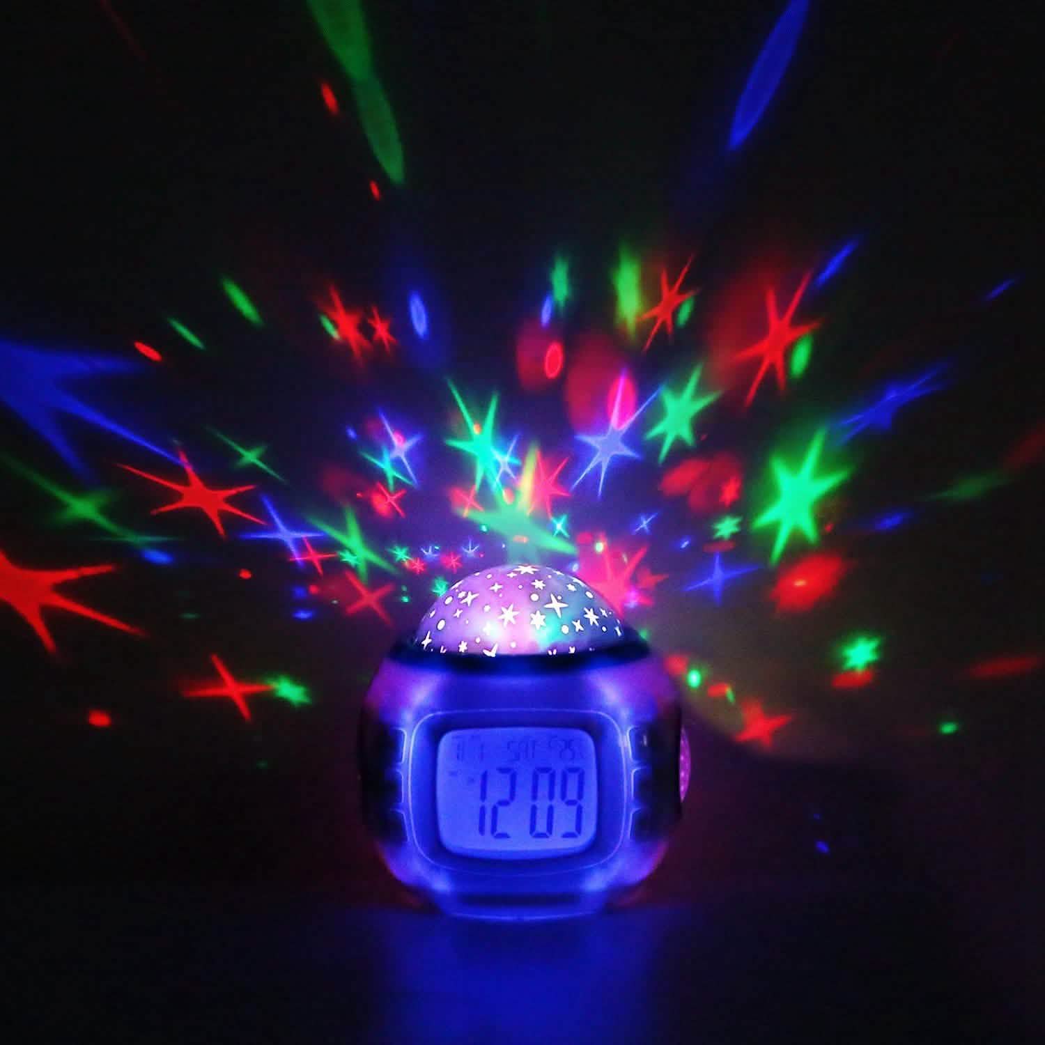 キッズ ミュージックスター スカイ LEDプロジェクションランプ デジタルアラームクロック