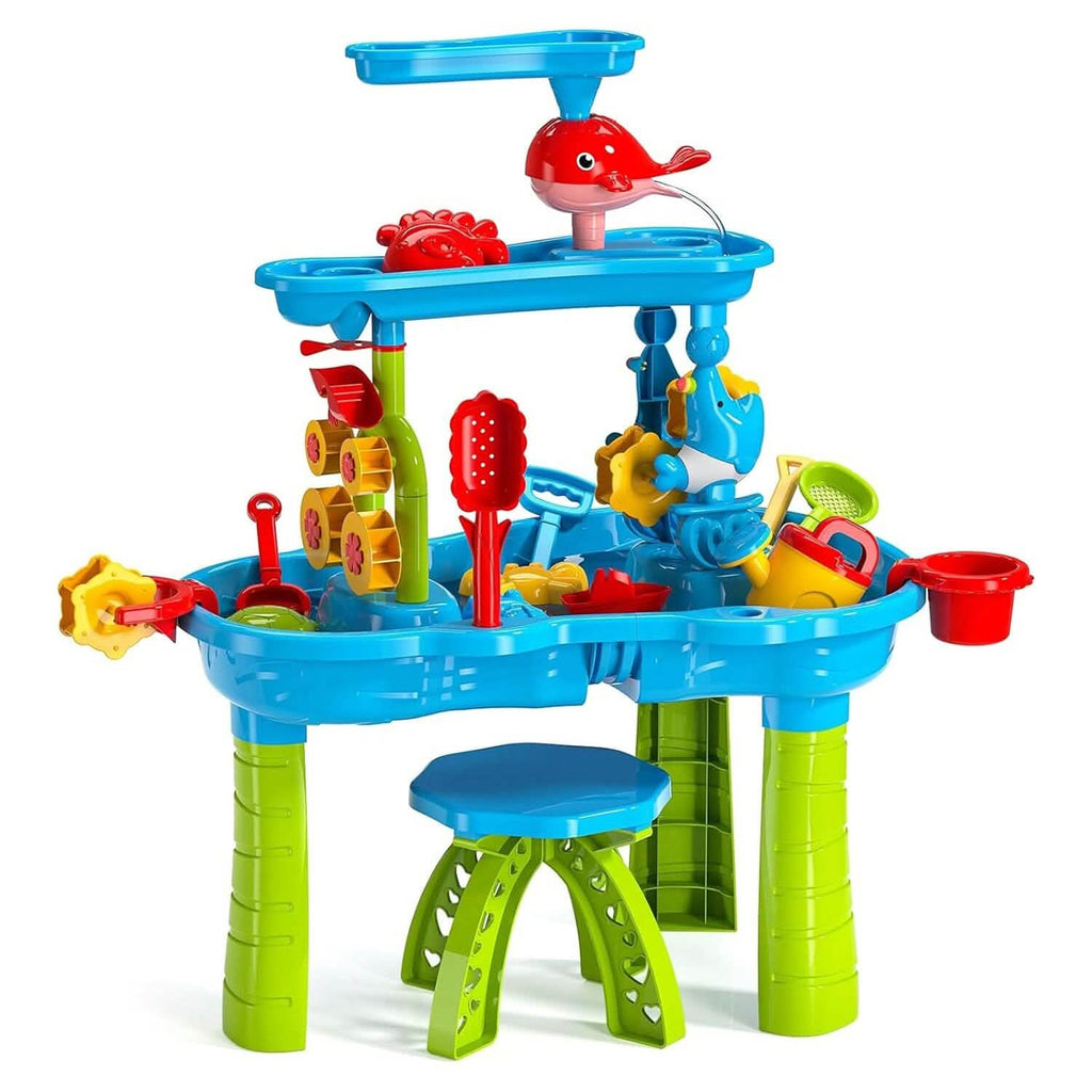 Table de jeu sable et eau pour enfants, 3-6 ans, exercice sensoriel, développement des liens amicaux