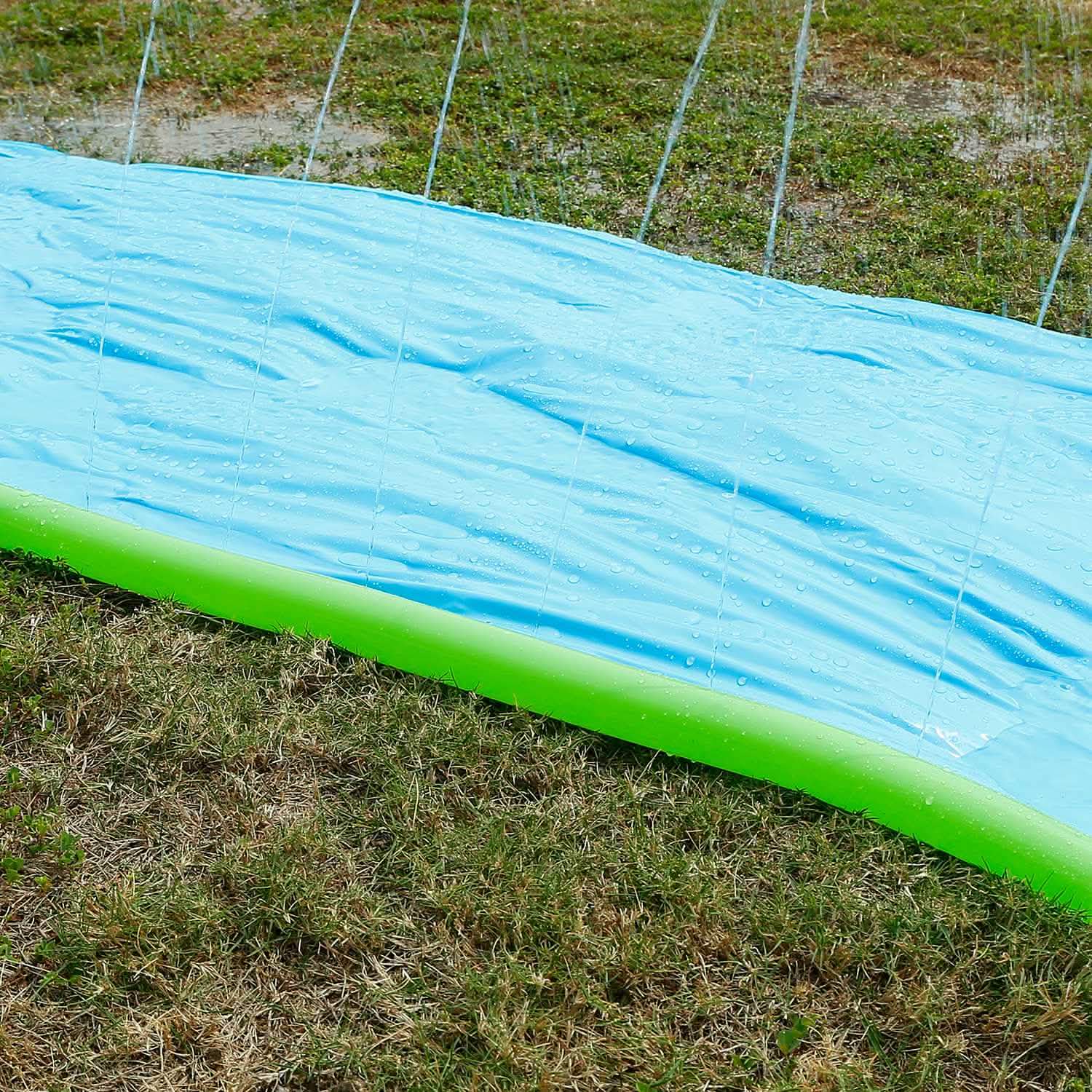 Kids Single Water Slide Lawn Surfing Racing Lane Slip Splash Spray Sprinkler