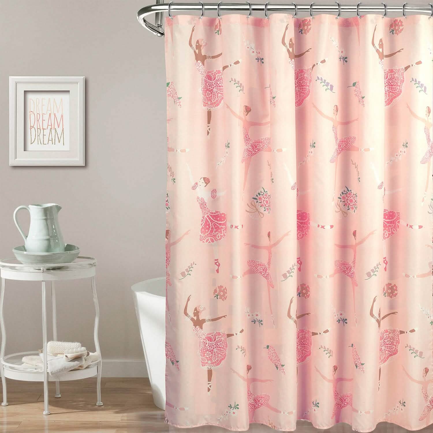 Kidz Mix Dancing Ballerinas Shower Curtain