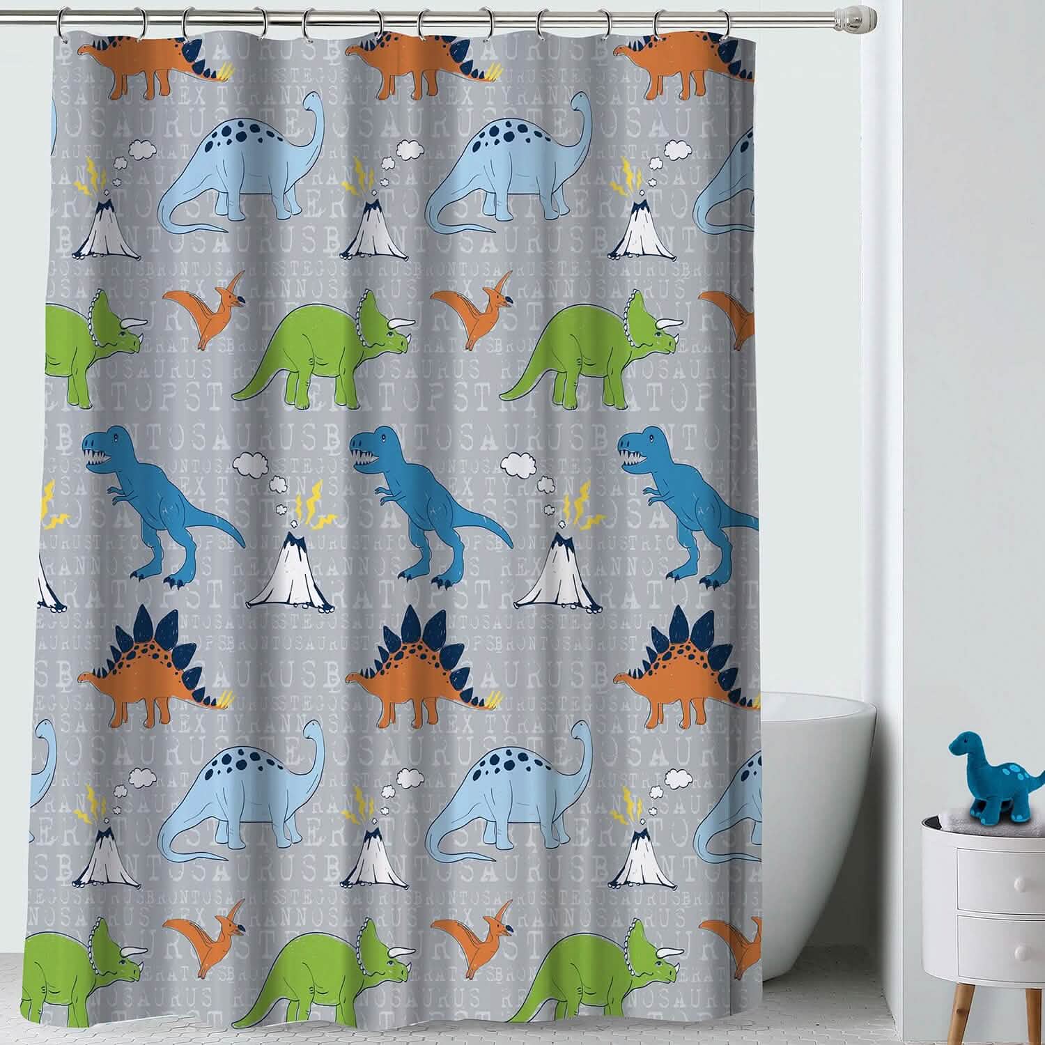 Kidz Mix Dinosaur Walk Shower Curtain