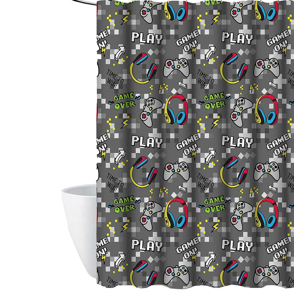 Kidz Mix Game on Glow-in-the-Dark Shower Curtain