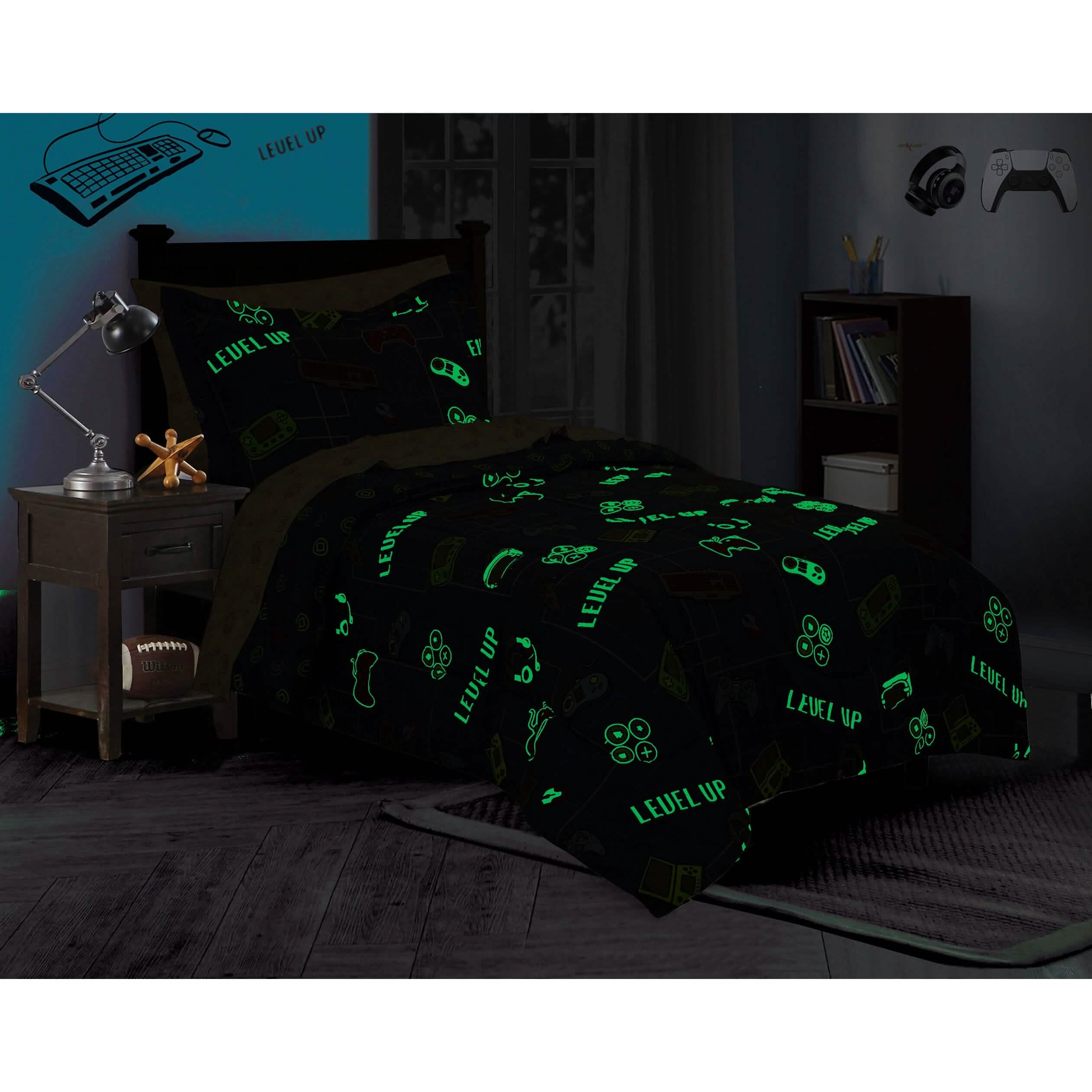 Kidz Mix Level Up Glow In The-Dark Bed In A Bag
