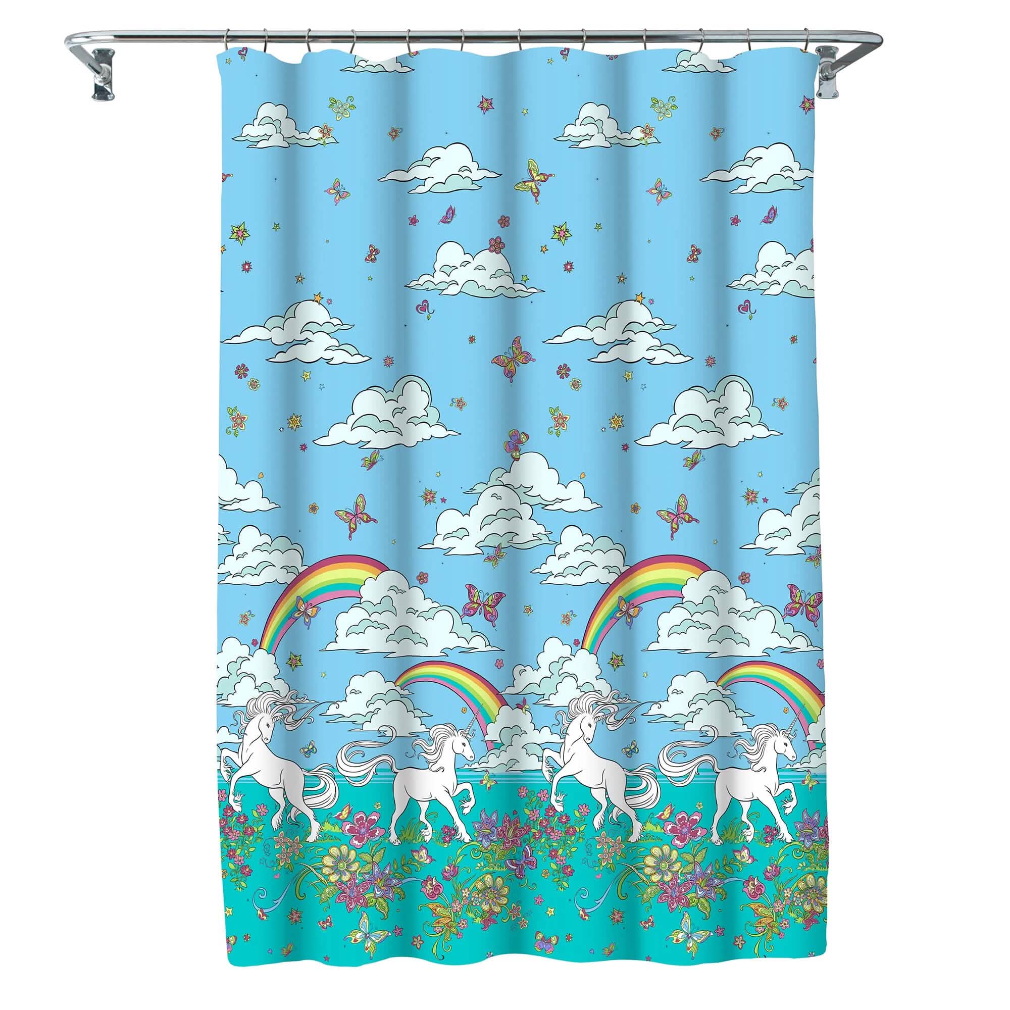 Kidz Mix Unicorn Rainbow Shower Curtain