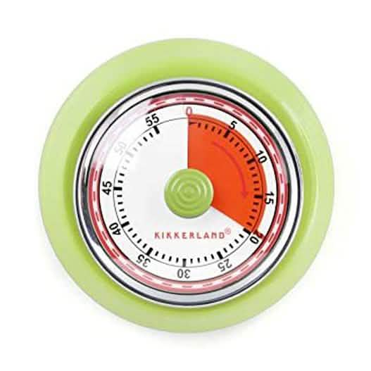 Minuteur magnétique vert Kikkerland pour la cuisine