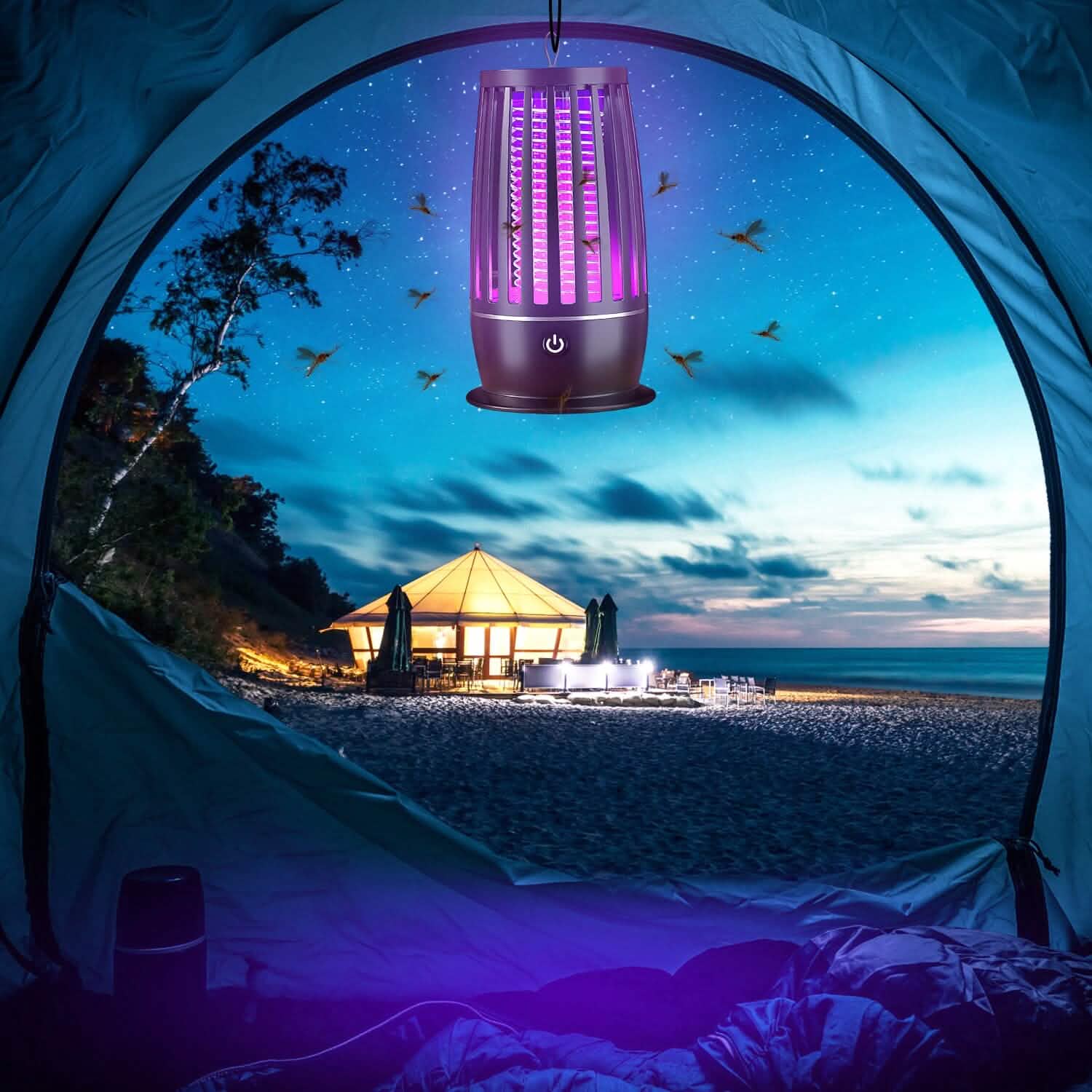 Lampe anti-moustiques avec piège à insectes et sangle veilleuse
