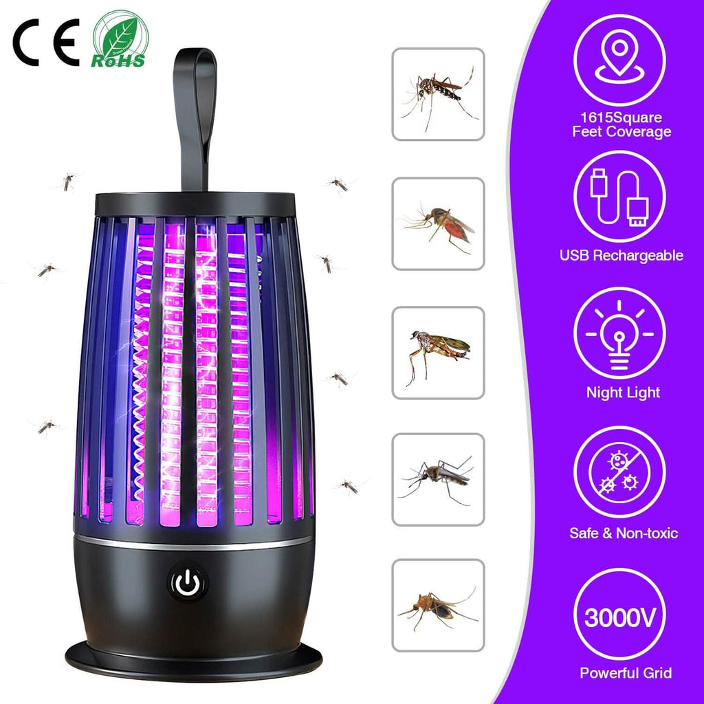 Lampe anti-moustiques avec piège à insectes et sangle veilleuse