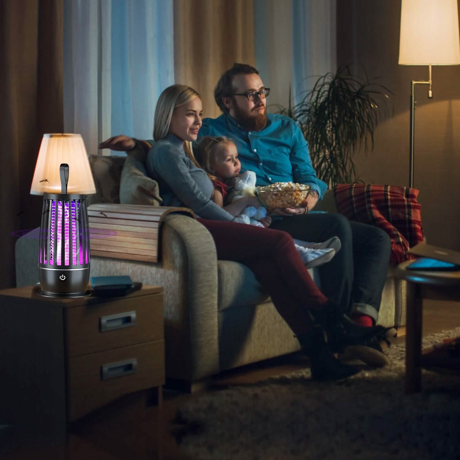 Lampe anti-moustiques avec piège à insectes et sangle veilleuse