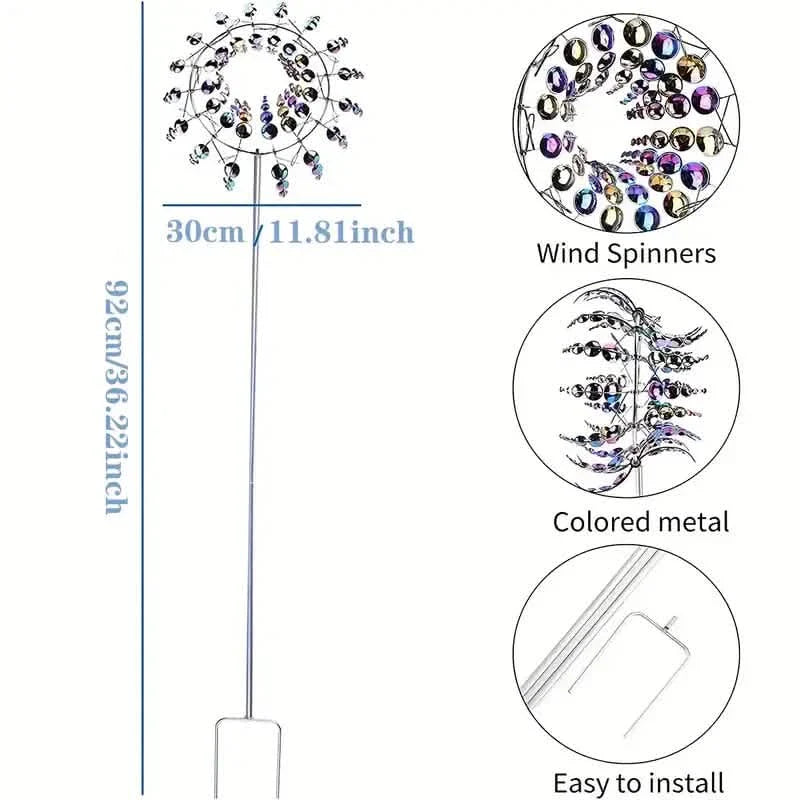 Kinetic Wind Sculptures & Spinners 3D Wind Spinner Wind Powered Wind Art