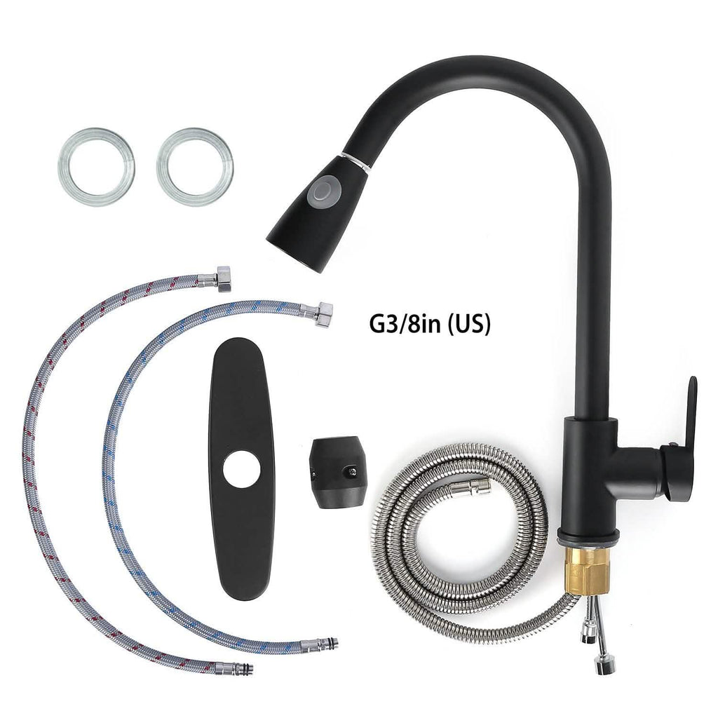 Robinet de cuisine monotrou avec commande eau chaude et froide