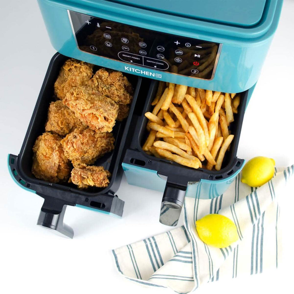 キッチンHQ 10-in-1 9クォートデュアルエアフライヤー ケバブ付き（リファービッシュ品）
